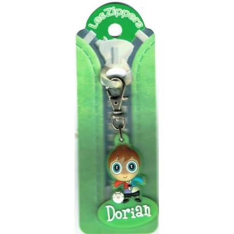 Porte-clés Zipper prénom DORIAN - 6.5x 3 cm env