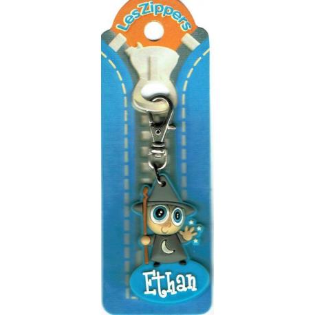 Porte-clés Zipper prénom ETHAN - 6.5x 3 cm env