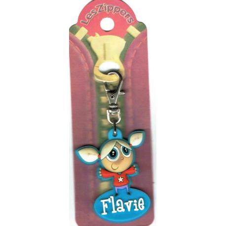 Porte-clés Zipper prénom FLAVIE - 6.5x 3 cm env