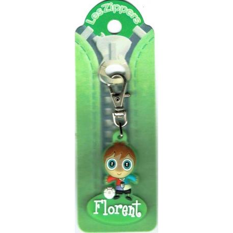 Porte-clés Zipper prénom FLORENT - 6.5x 3 cm env