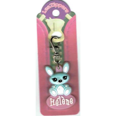 Porte-clés Zipper prénom HELENE- 6.5x 3 cm env