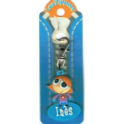 Porte-clés Zipper prénom INES - 6.5x3 cm env