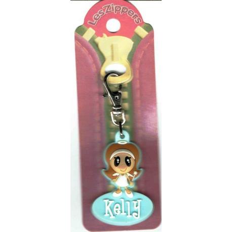 Porte-clés Zipper prénom KELLY - 6.5x 3 cm env