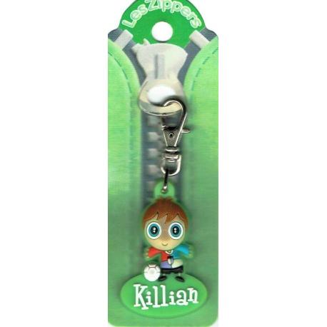 Porte-clés Zipper prénom KILLIAN - 6.5x 3 cm env