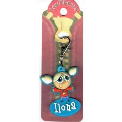 Porte-clés Zipper prénom ILONA - 6.5x3 cm env