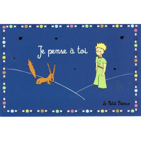 Carte Le Petit Prince de Saint-Excupéry - Je pense à toi ... - 10x15 cm