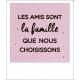 Carte citation - Les amis sont la famille que nous choisissons - Polaroid colorchic 10x12 cm