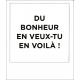 Carte citation - Du bonheur en veux-tu en voilà! - Polaroid colorchic 10x12 cm