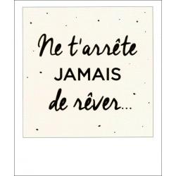 Carte citation - Ne t'arrête jamais de rêver... - Polaroid colorchic 10x12 cm