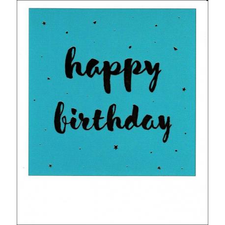 Carte citation - Happy birthday - Polaroid colorchic 10x12 cm