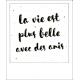 Carte citation - La vie est belle avec des amis - Polaroid colorchic 10x12 cm