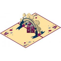 Carte Relief Pop Up - Joyeux Anniversaire : Cadeaux et ballons - PL15 - 11.7x16.75 cm
