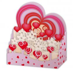 Carte Relief Pop Up - Le champ de coeurs - PL33 - 11x5x11.5 cm