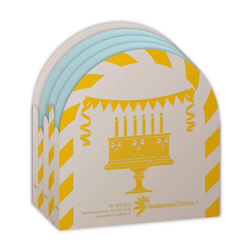 Carte Relief Pop Up - Joyeux anniversaire : Cotillons - PL27