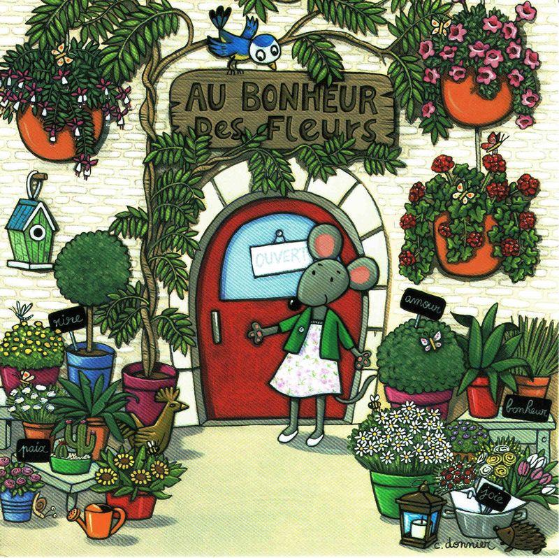 Carte Christine Donnier Titi Pinson Au Bonheur Des Fleurs 13 5x13 5 Cm Planete Images Com Carte Christine Donnier Titi Pinson Au Bonheur Des Fleurs 13 5x13 5 Cm Planete Images Com