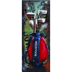 Plaque métal - Sac de golf - 40x100 cm