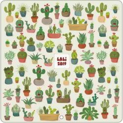 Calendrier collector Lali 2019 - Cactus - 30x30 cm