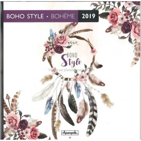 Calendrier 2019 Boho style - Bohème - 30x30 cm