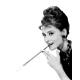 Affiche Audrey Hepburn - Fume cigarette - Dimension 24x30 cm