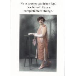 Carte humour de Cath Tate - Ne te soucies pas de ton âge... - 10.5x15 cm