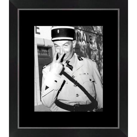 Affiche encadrée Le Gendarme - Funès - Dimension 24x30 cm