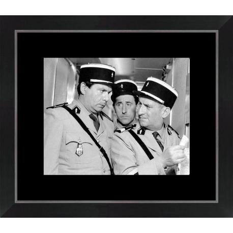 Affiche encadrée Le Gendarme de St Tropez - Funes Galabru Lefebvre - Dimension 24x30 cm