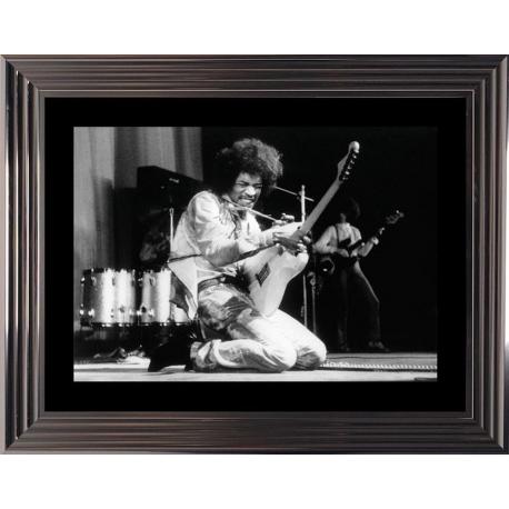 Jimmy Hendrix - Affiche encadrée 50x70 cm
