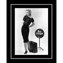Affiche encadrée Noir et Blanc: Bus Stop - Marilyn Monroe - 50x70 cm (Cadre Tucson)