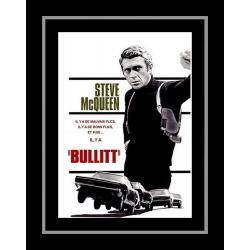 Affiche encadrée Steve Mc Queen - Bullitt - Affiche encadrée 50x70 cm