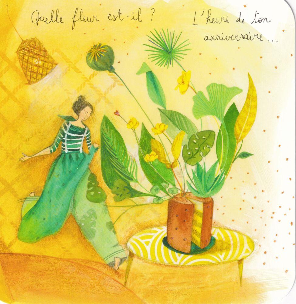 Carte Anne Sophie Rutsaert Quelle Fleur Est Il L Heure De Ton Anniversaire 14x14 Cm Planete Images Com
