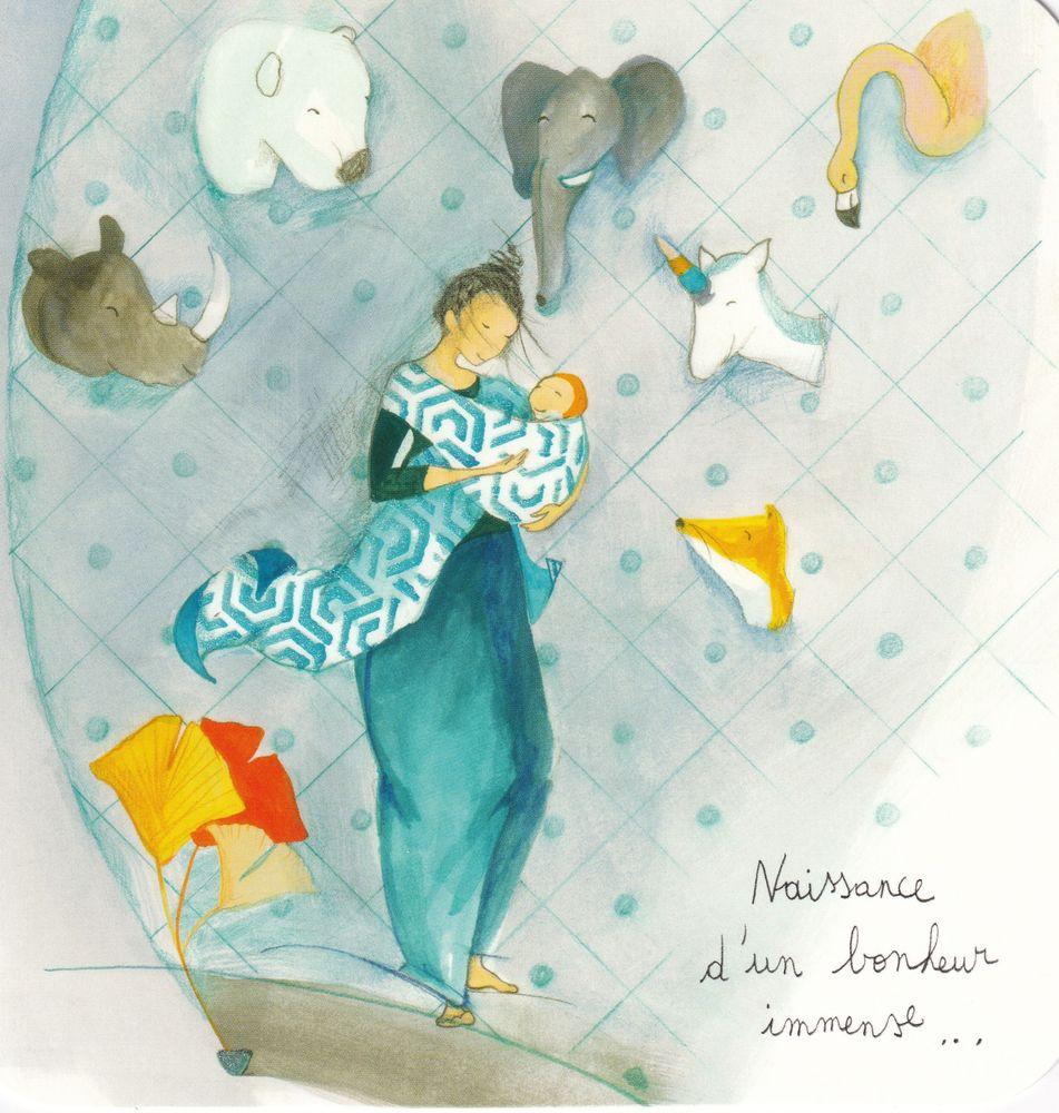 Carte Anne Sophie Rutsaert Naissance D Un Bonheur Immense 14x14 Cm Planete Images Com