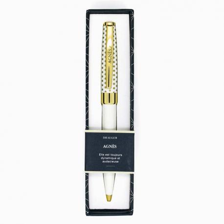 Stylo prénom AGNES - Rétractable + boite cadeau