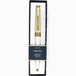 Stylo prénom CHRISTELLE - Rétractable + boite cadeau