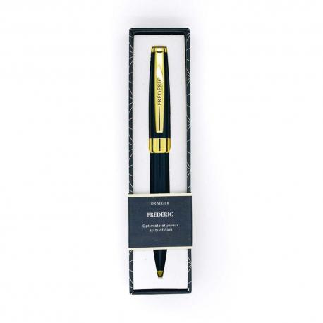 Stylo prénom FREDERIC - Rétractable + boite cadeau