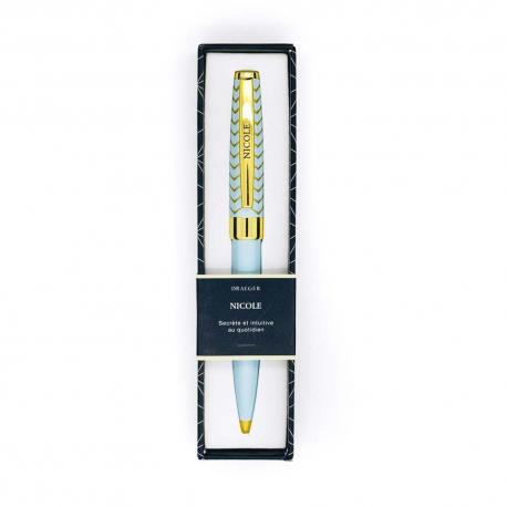 Stylo prénom NICOLE - Rétractable + boite cadeau