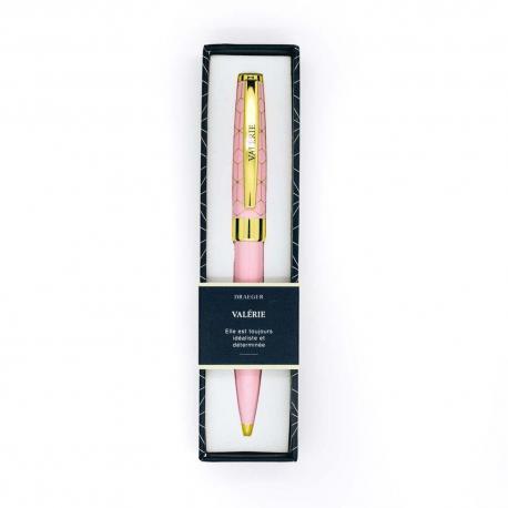 Stylo prénom VALERIE - Rétractable + boite cadeau