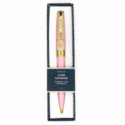 Stylo prénom SUPER MAITRESSE - Rétractable + boite cadeau