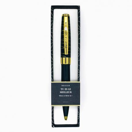 Stylo prénom TU ES LE MEILLEUR - Rétractable + boite cadeau