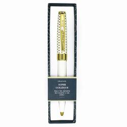 Stylo prénom SUPER COLLEGUE - Rétractable + boite cadeau