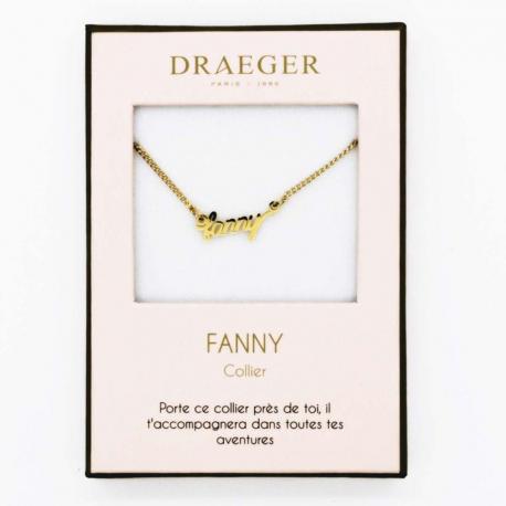 Collier pendentif prénom FANNY - 42 cm env réglable