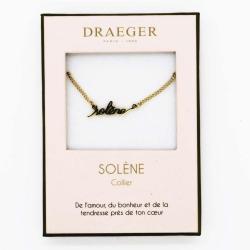 Collier pendentif prénom SOLENE - 42 cm env réglable