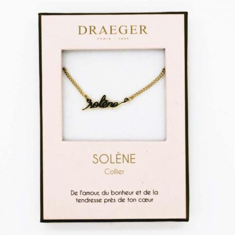 Collier pendentif prénom SOLENE - 42 cm env réglable