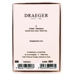 Collier pendentif Draeger lettre E - 42 cm env réglable