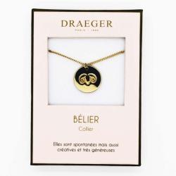 Collier pendentif Draeger signe BELIER - 42 cm env réglable