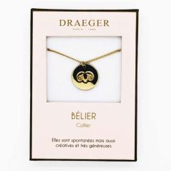 Collier pendentif signe BELIER - 42 cm env réglable