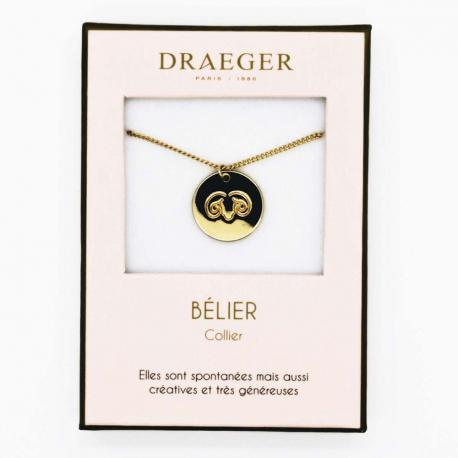 Collier pendentif signe BELIER - 42 cm env réglable