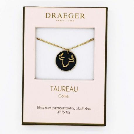 Collier pendentif signe TAUREAU - 42 cm env réglable