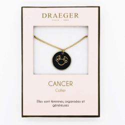 Collier pendentif Draeger signe CANCER - 42 cm env réglable