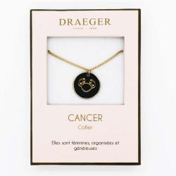 Collier pendentif signe CANCER - 42 cm env réglable