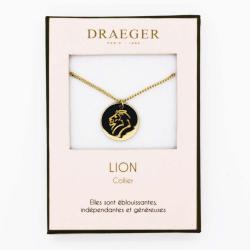 Collier pendentif Draeger signe LION - 42 cm env réglable